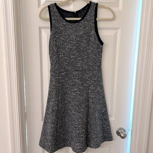 J. Crew Silk Wool Blend Tweed Crewneck Sleeveless A-Line Fit & Flare Dress 6 EUC